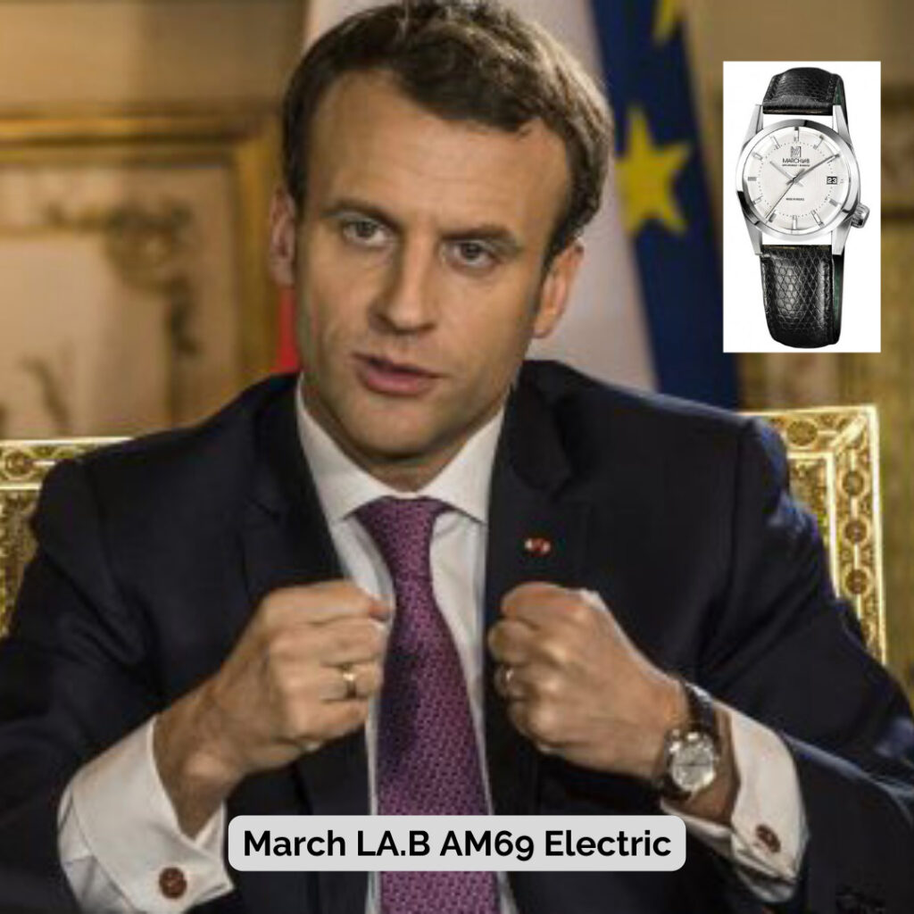 Emmanuel Macron wearing March LA.B AM69 Electric