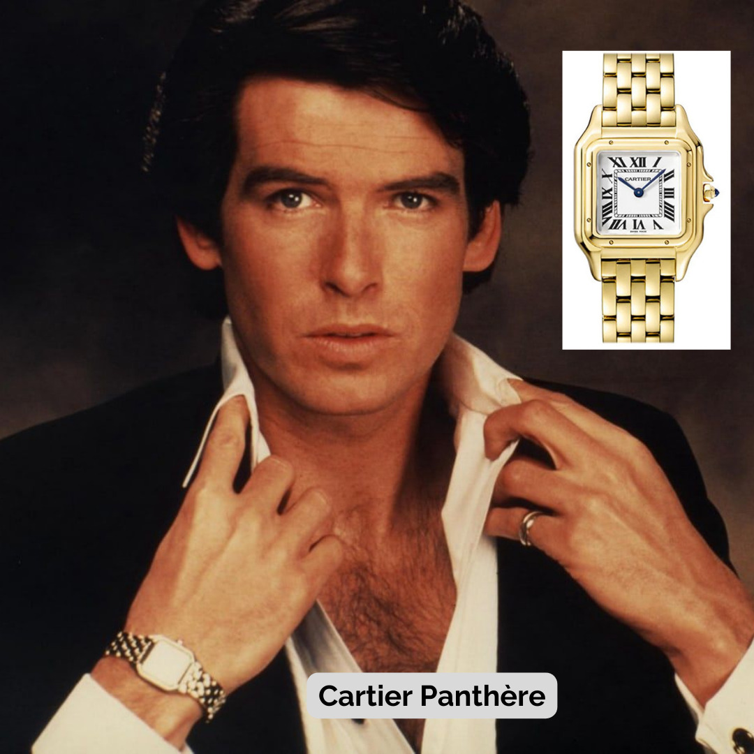 Pierce Brosnan wearing Cartier Panthère