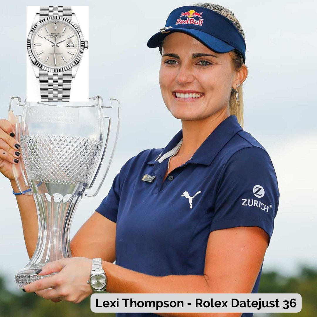 Lexi Thompson wearing Rolex Datejust 36