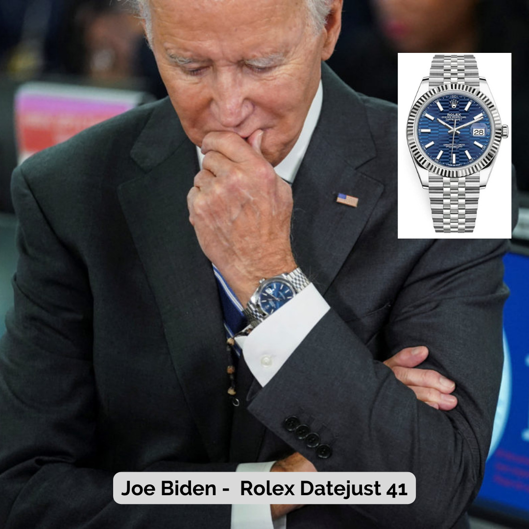 Joe Biden wearing Rolex Datejust 41