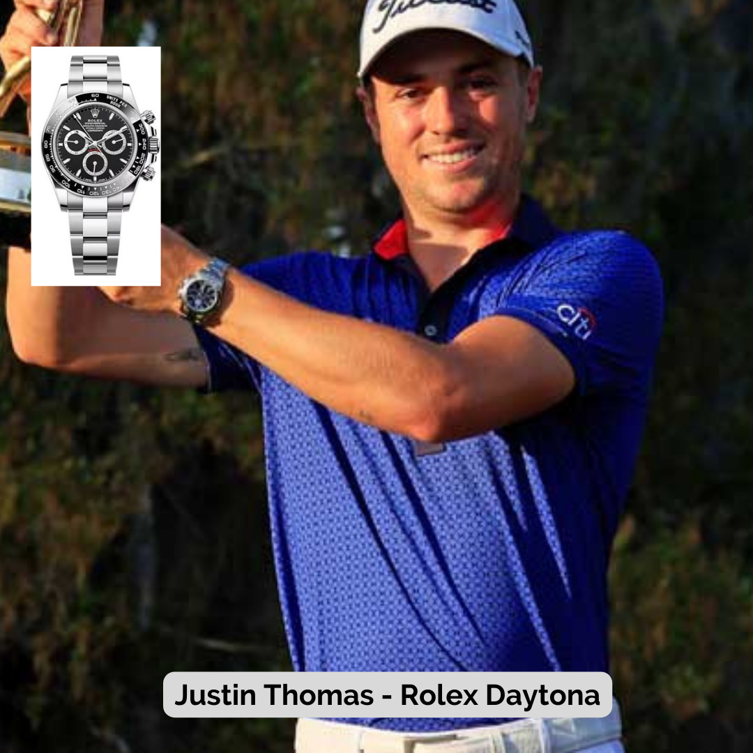 Justin Thomas wearing Rolex Daytona