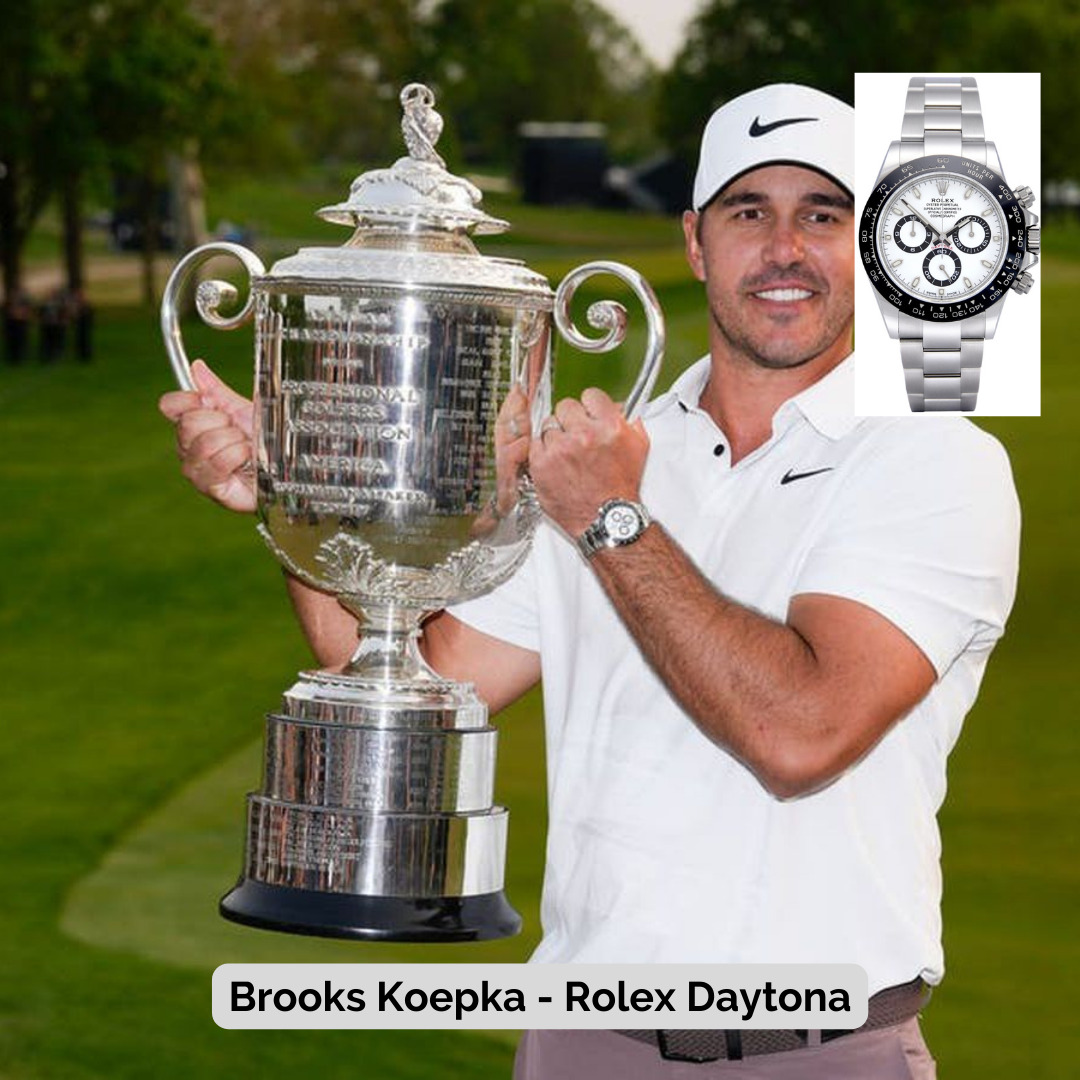 Brooks Koepka wearing Rolex Daytona