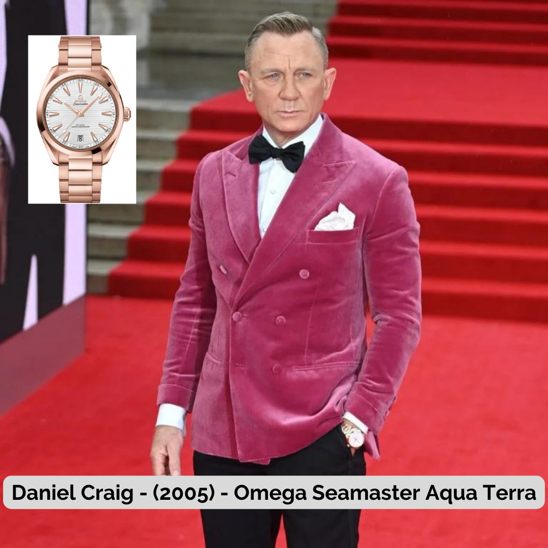 Daniel Craig wearing Omega Seamaster Aqua Terra
