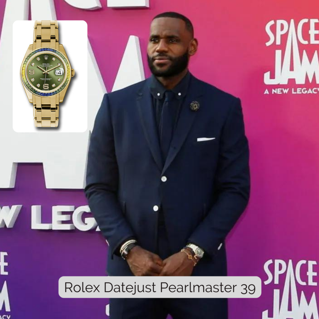 Lebron James wearing Rolex Datejust Pearlmaster 39