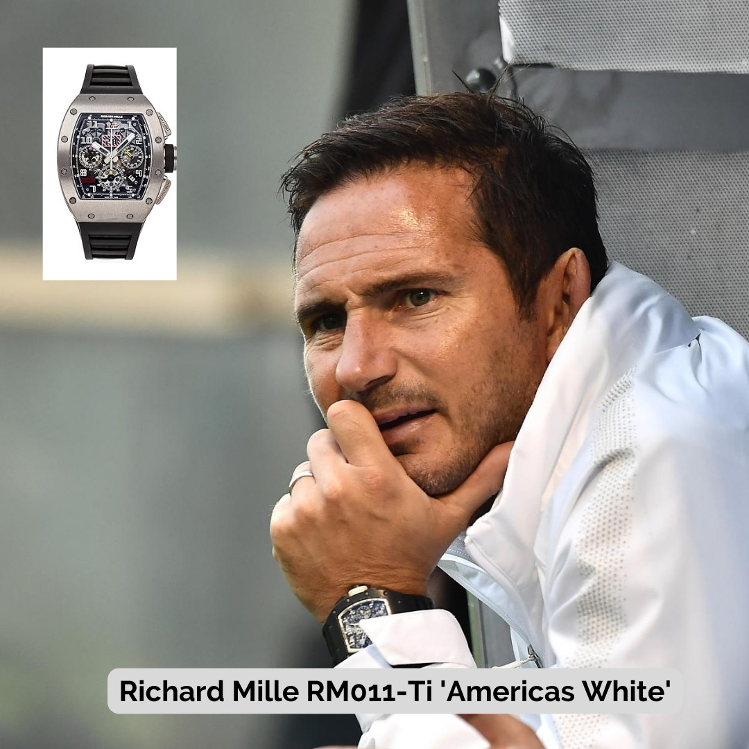 Frank Lampard wearing Richard Mille RM011-Ti 'Americas White'