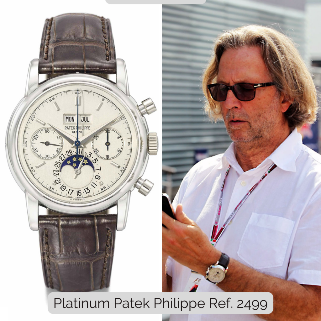 Eric Clapton wearing Platinum Patek Philippe Ref. 2499