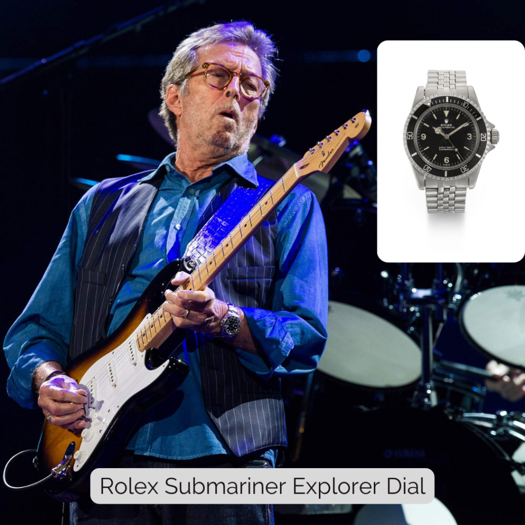 Eric Clapton wearing Rolex Submariner Explorer Dial