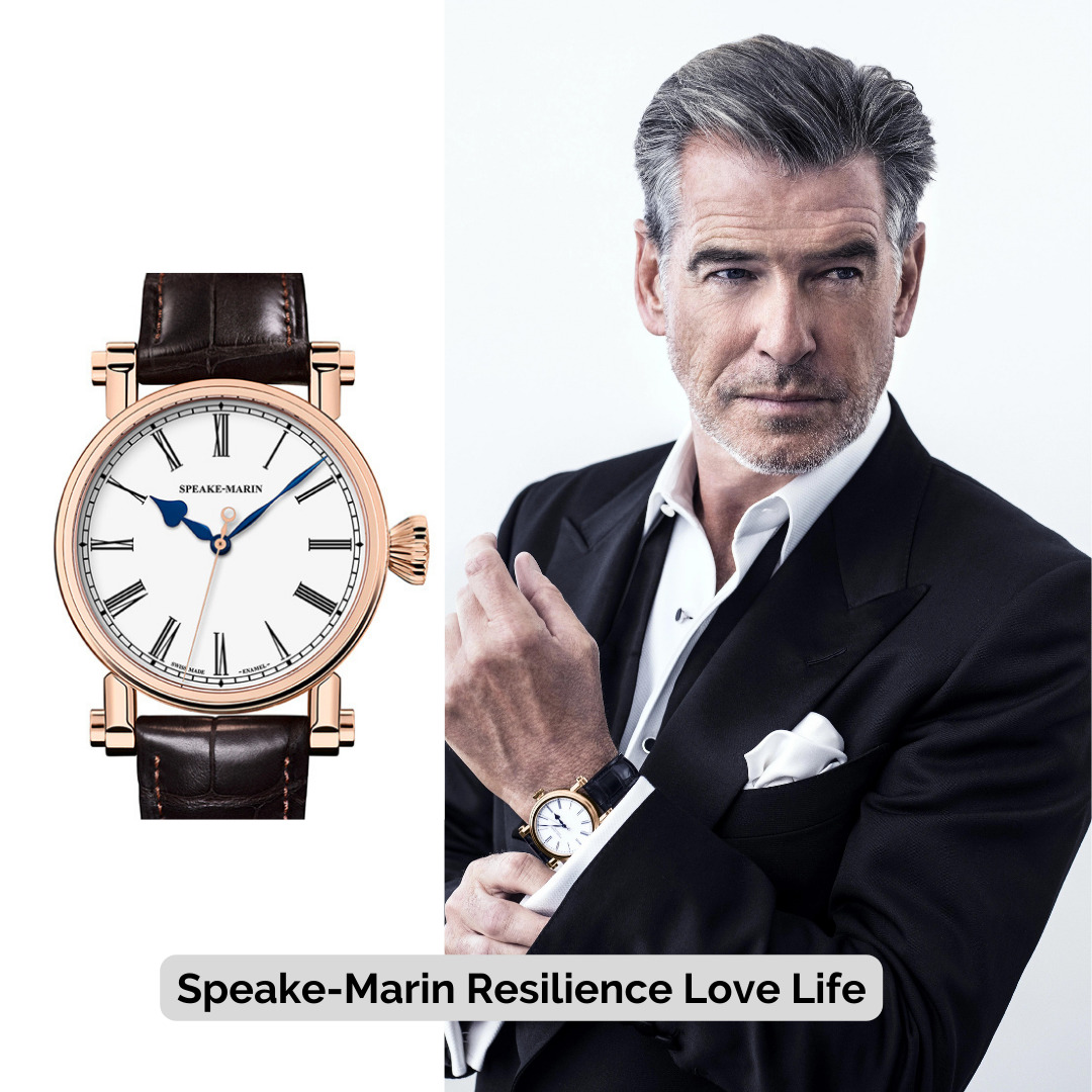 Pierce Brosnan wearing Speake-Marin Resilience Love Life