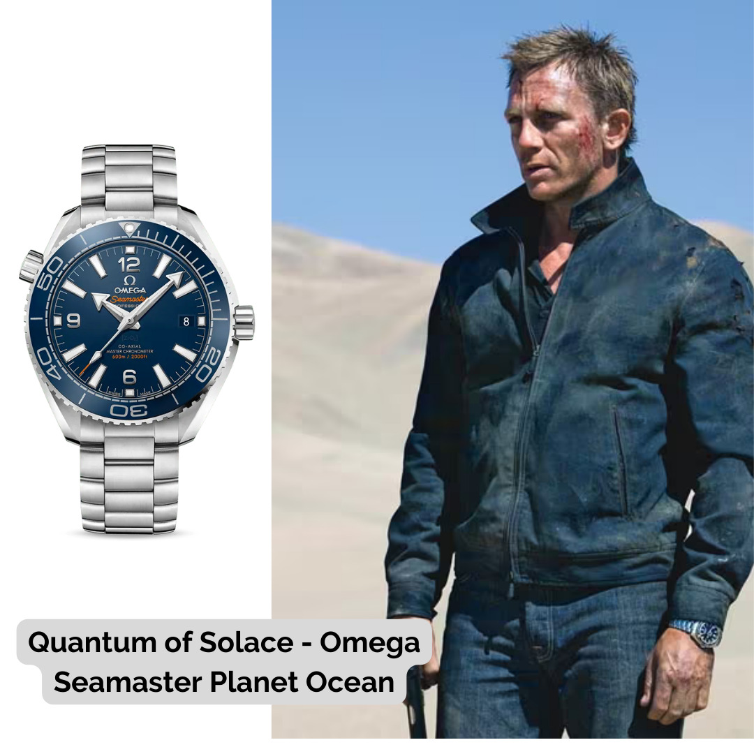 James Bond wearing Omega Seamaster Planet Ocean - 2008