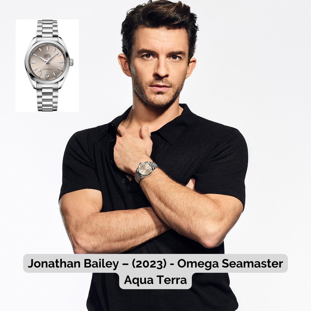 Jonathan Bailey wearing Omega Seamaster Aqua Terra