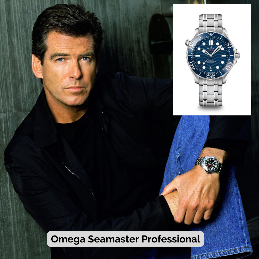 Pierce Brosnan wearing Omega Seamaster Professional