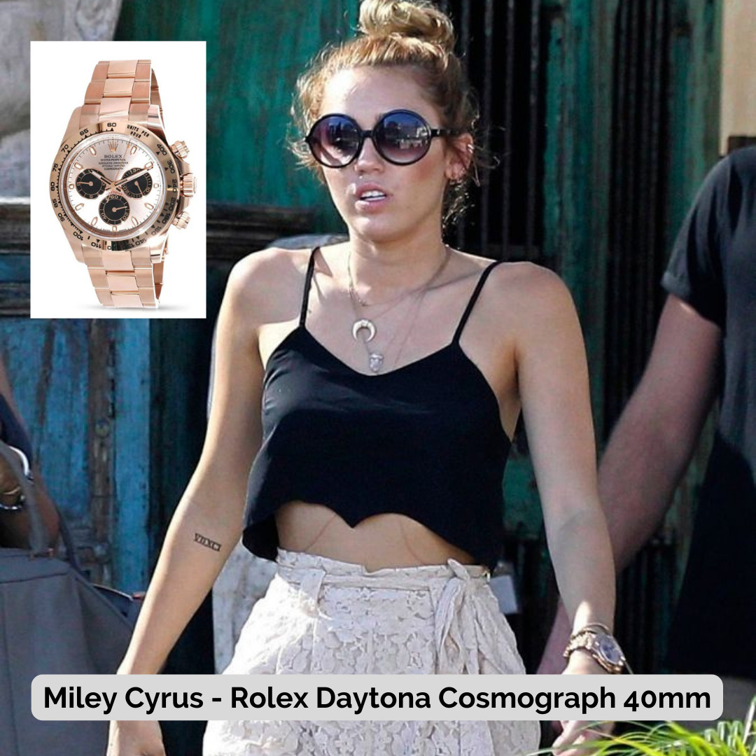 Miley Cyrus wearing Rolex Daytona Cosmograph 40mm