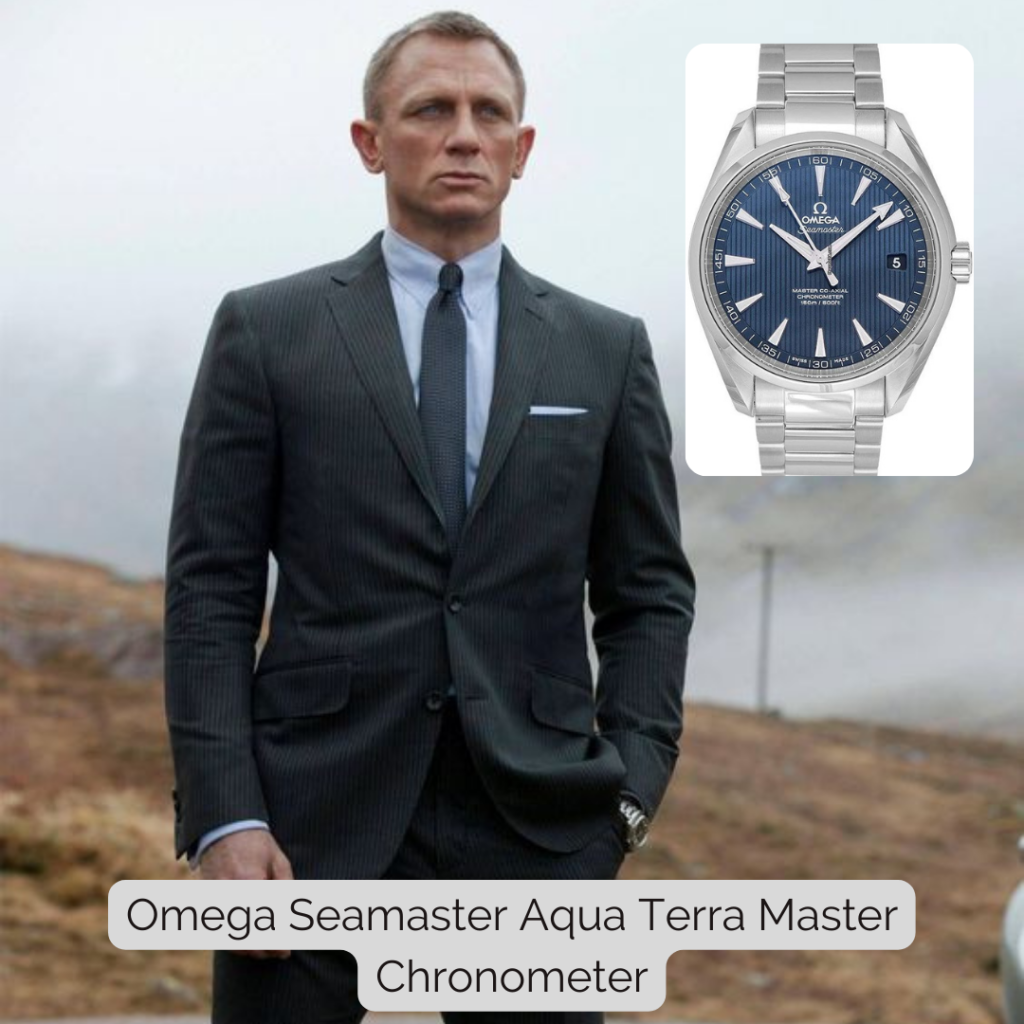 Daniel Craig wearing Omega Seamaster Aqua Terra Master Chronometer Ref 231.10.42.21.03.003