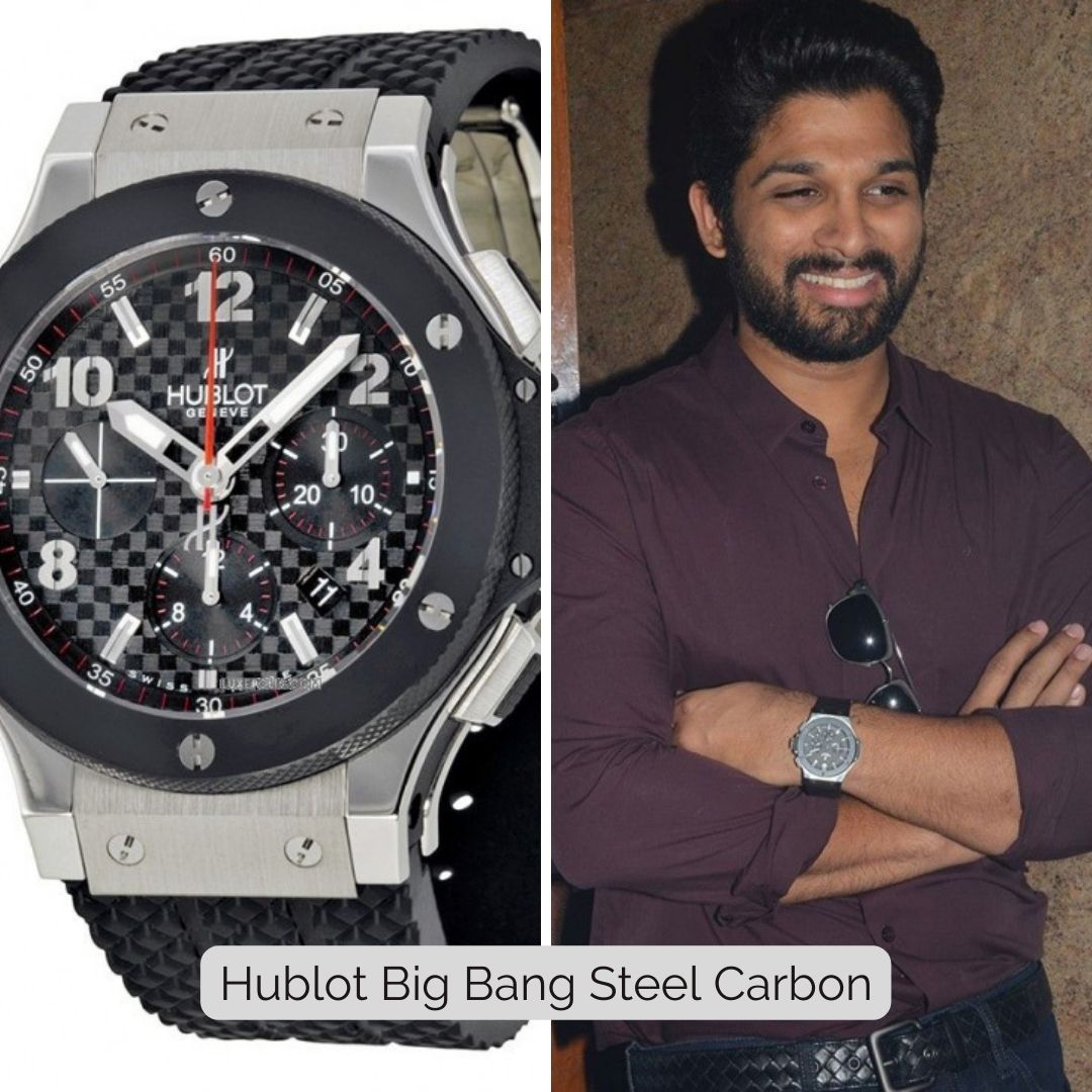 Allu Arjun wearing Hublot Big Bang Steel Carbon