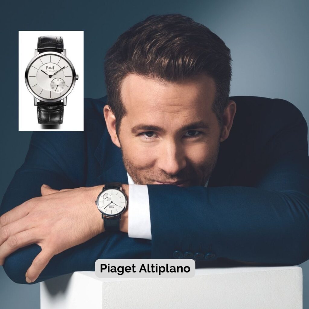 Ryan Reynolds wearing Piaget Altiplano
