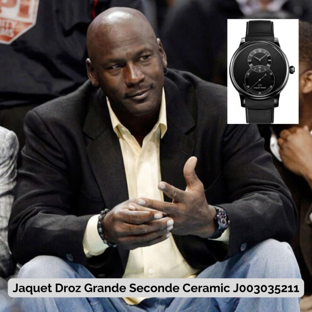 Michael Jordan wearing Jaquet Droz Grande Seconde Ceramic J003035211