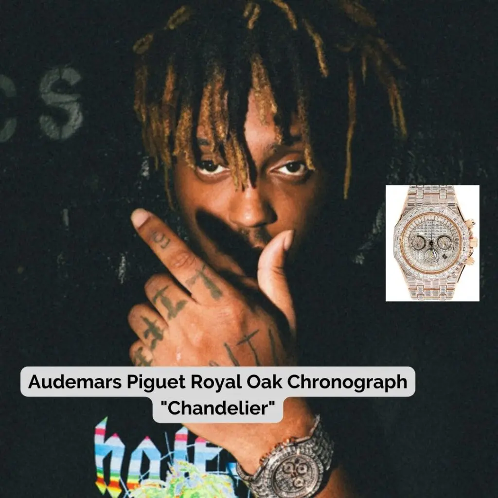 Juice WRLD wearing Audemars Piguet Royal Oak Chronograph "Chandelier"