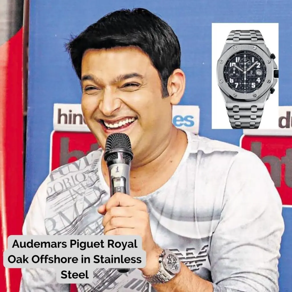 Kapil Sharma wearing Audemars Piguet Royal Oak Offshore in stainless steel