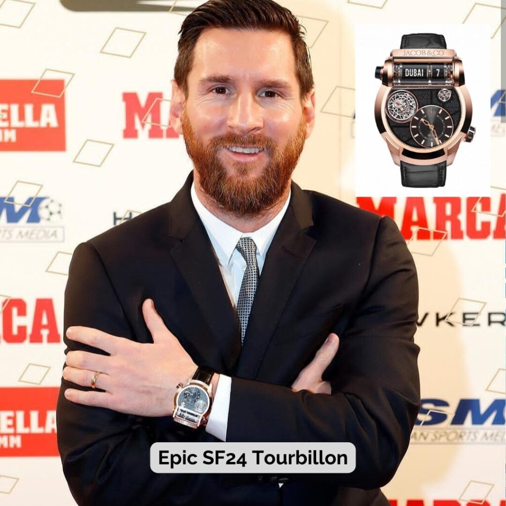 Lionel Messi wearing Epic SF24 Tourbillon