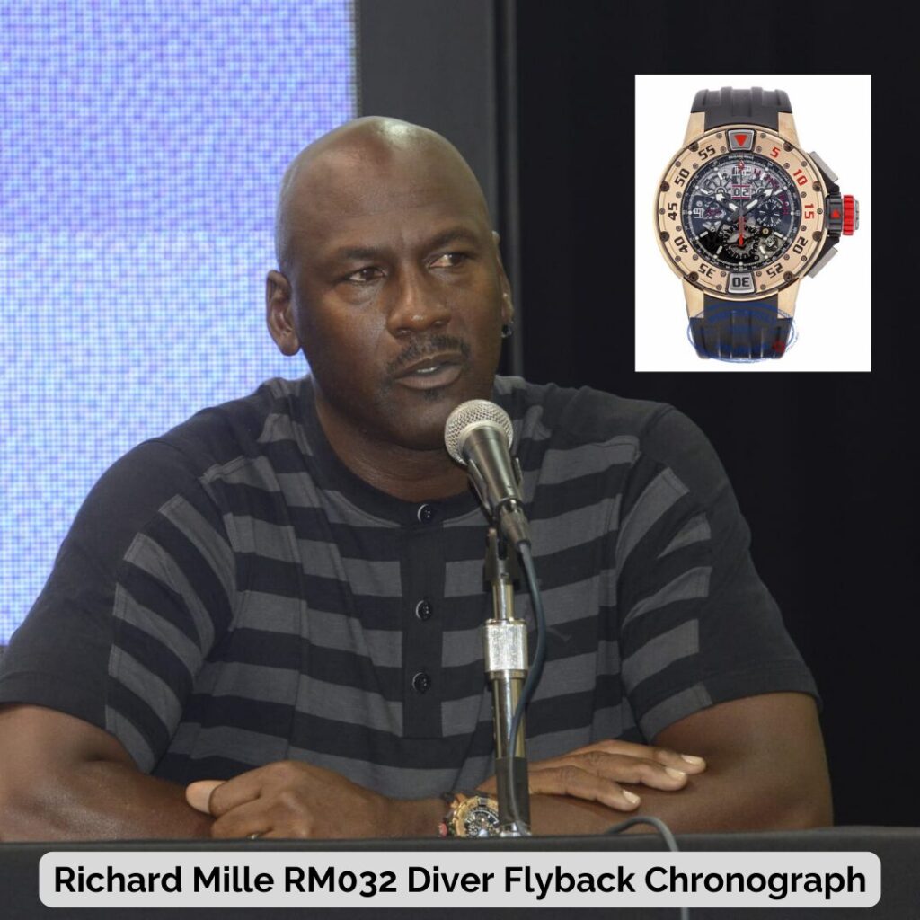 Michael Jordan wearing Richard Mille RM032 Diver Flyback Chronograph
