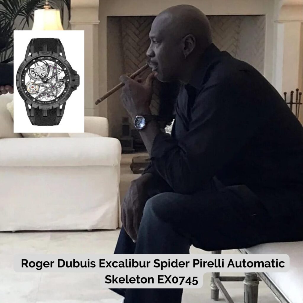 Michael Jordan wearing Roger Dubuis Excalibur Spider Pirelli Automatic Skeleton EX0745