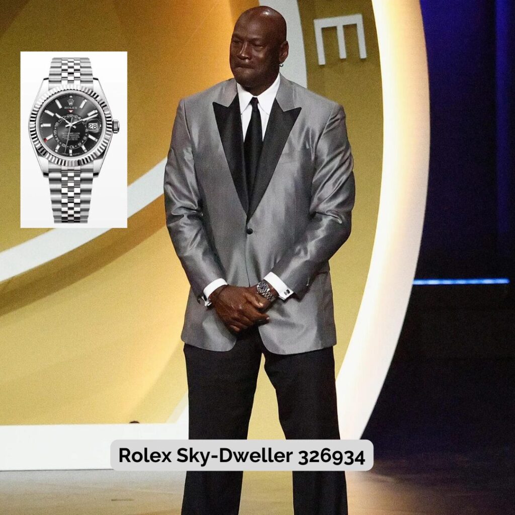 Michael Jordan wearing Rolex Sky-Dweller 326934