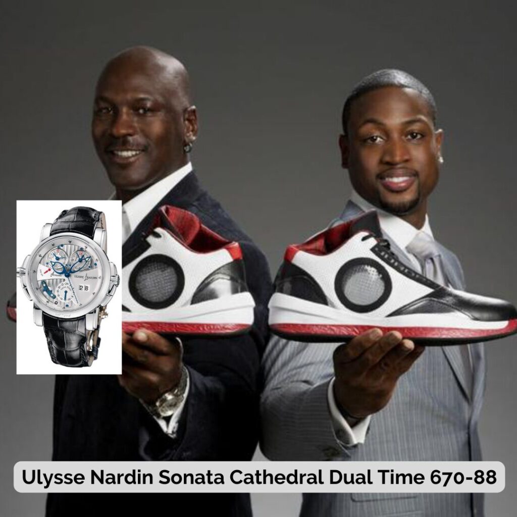 Michael Jordan wearing Ulysse Nardin Sonata Cathedral Dual Time 670-88