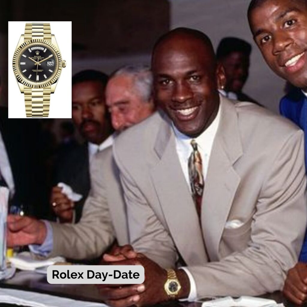 Michael Jordan wearing Rolex Day-Date