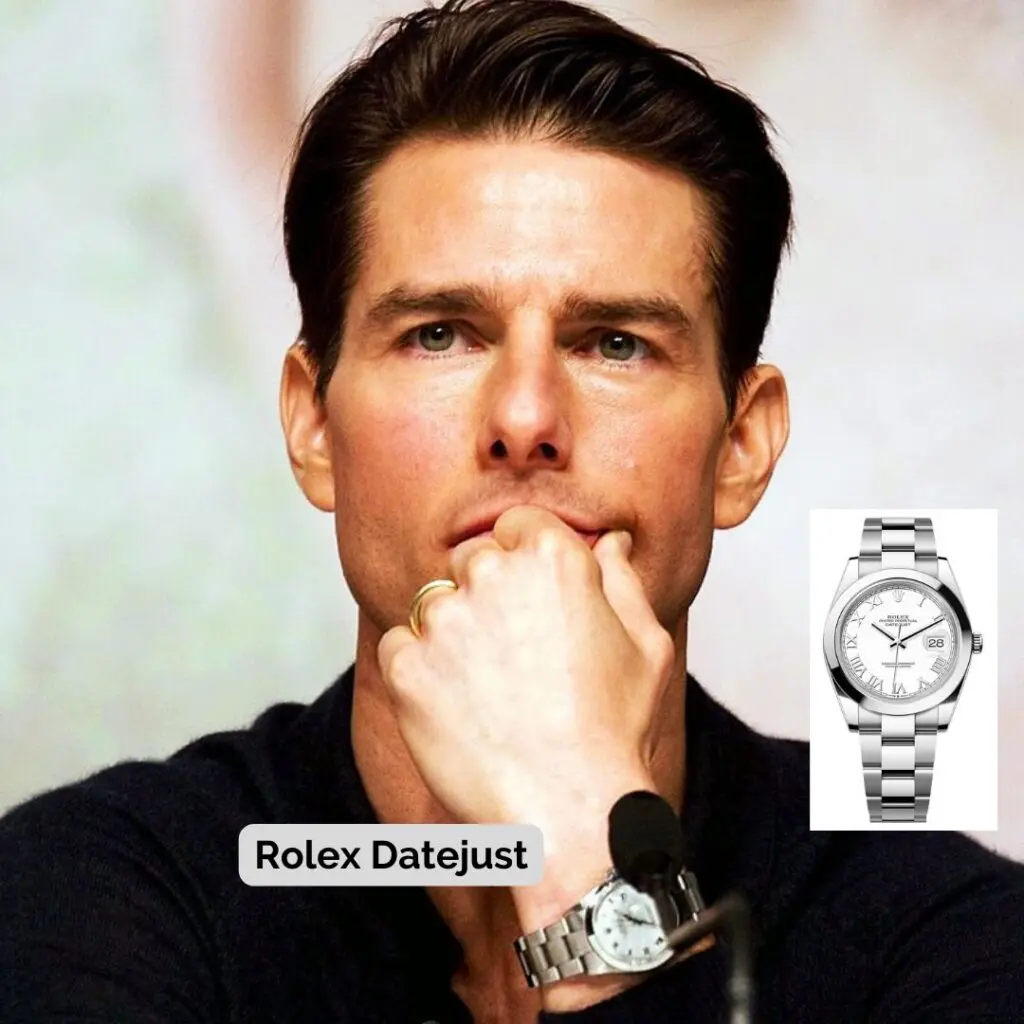 Tom Cruise wearing Rolex Datejust