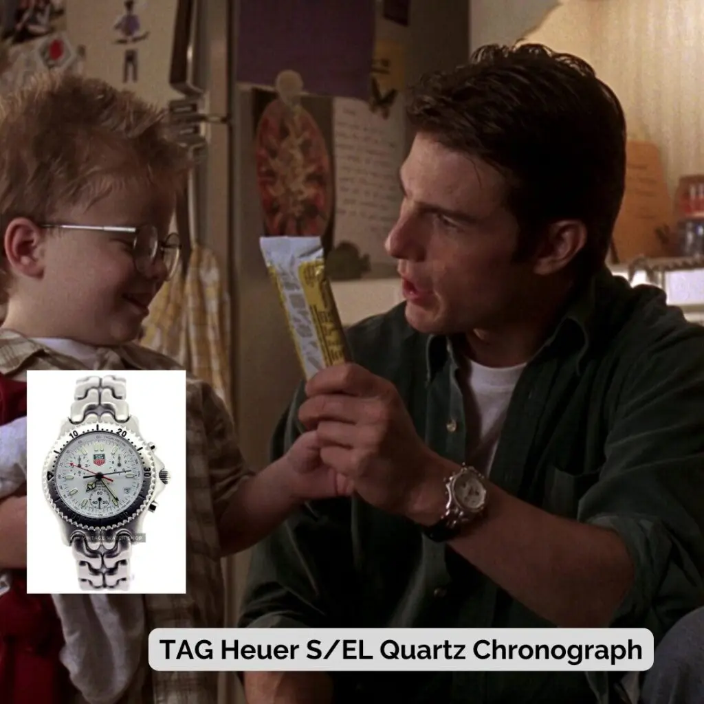Tom Cruise wearing TAG Heuer S/EL Quartz Chronograph