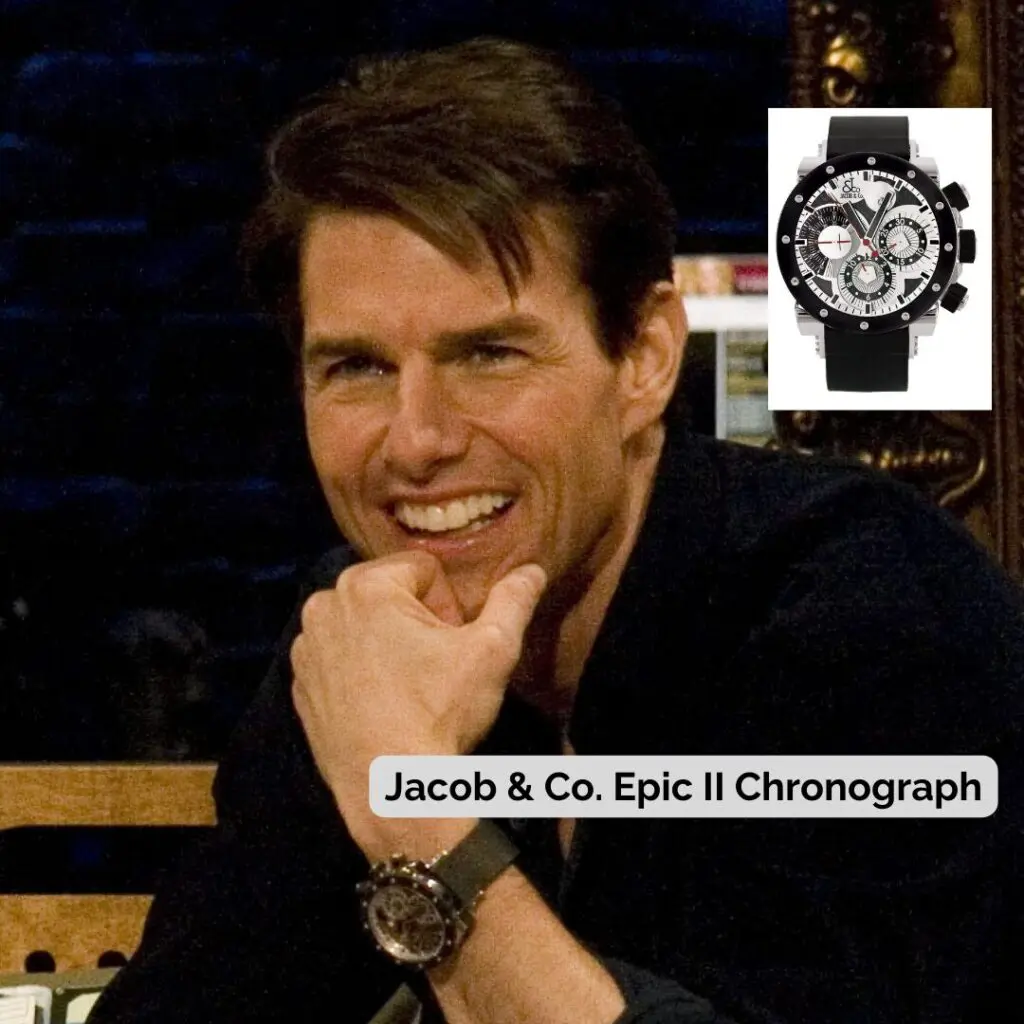 Tom Cruise wearing Jacob & Co. Epic II Chronograph