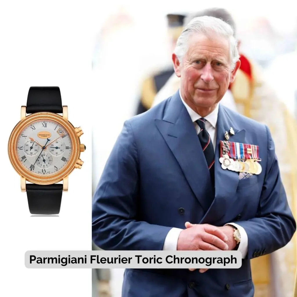 King Charles III wearing Parmigiani Fleurier Toric Chronograph